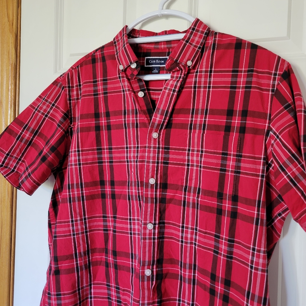 Red Plaid Button Up - image 1